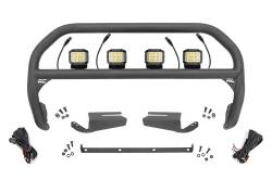 Rough Country Suspension Systems - Rough Country 51105 3" Black Front Bumper Nudge Bar w/LED for 21-26 Ford Bronco - Image 1