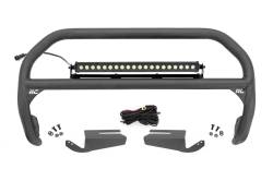 Rough Country Suspension Systems - Rough Country 51101 Black Front Bumper Nudge Bar w/LED for 21-26 Ford Bronco - Image 1