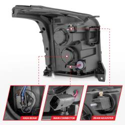 Anzo USA - Anzo USA 111535 Projector Headlight Set for 15-20 Yukon/XL - Image 5