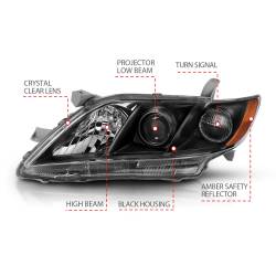 Anzo USA - Anzo USA 121539 Projector Headlight Set for 07-09 Camry - Image 2