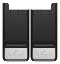 Gatorback - Gatorback GB1226FS 12"x26" Universal Black Mud Flaps Ford Script Logo - Image 1