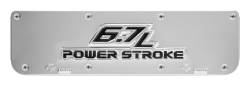 Gatorback - Gatorback Replacement 19"-21" Mud Flap Plate SS Powerstroke Logo GB759868 - Image 1
