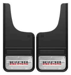 Gatorback - Gatorback GB1226CUTT 12"x26" Cut-Style Black Mud Flaps Trailboss Logo - Image 1