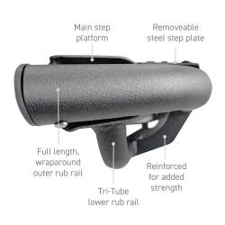 Go Rhino - Go Rhino DT4156T Dominator D6 Cab Length Nerf Step Bar Textured Black - Image 5