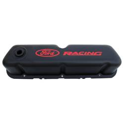 Ford Performance Parts - Ford Performance 302-072 Tall Valve Covers Steel Black/Red Recessed Logo for SBF - Image 1
