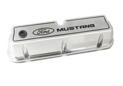 Ford Performance Parts - Ford Perf. 302-030 Tall Valve Covers Die Cast Polished/Red Recessed Logo for SBF - Image 2