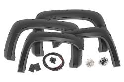 Rough Country Suspension Systems - Rough Country F-C10714B-GBA Black Pocket Fender Flares for 07-13 Silverado 1500 - Image 1
