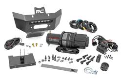 Rough Country Suspension Systems - Rough Country 97071 Front Winch Bumper w/4.5K Winch/6" LED for Renegade 500/1000 - Image 1
