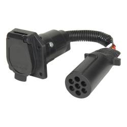 Husky Towing - Husky Towing 15253 7-Way Round to 7-Way RV Blade Connector Adapter - Image 1