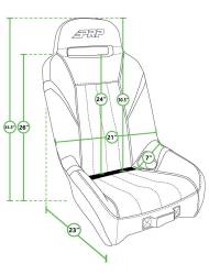 PRP - PRP A5701-PORXP-201 GT/S.E. High Back Suspension Seat Black EACH - Image 2