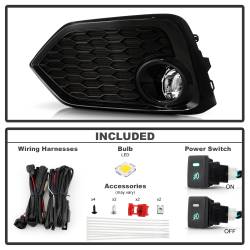 Spyder Auto - Spyder Auto 9043338 OEM Fog Light w/Switch Clear for 17 Honda Civic - Image 2