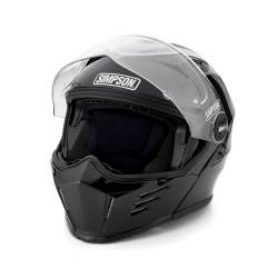Simpson Motorcycle - Simpson Motorcycle M59L2 Mod Bandit Large Motorcycle Helmet Gloss Black - Image 2