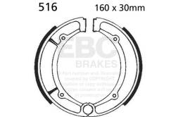 EBC Motorcycle Brakes - EBC Motorcycle Brakes 516 Plain Motorcycle Replacement Brake Shoes - Image 1
