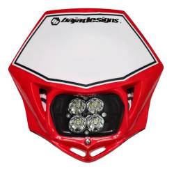 Baja Designs - Baja Designs 5570014R Motorcycle Squadron Sport D/C Headlight Kit w/Red Shell - Image 1