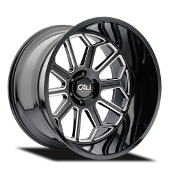 Cali Offroad Wheels - Cali Offroad 9117 AUBURN 22x12 6x5.5 -51mm Black/Milled 9117-22283BM - Image 1