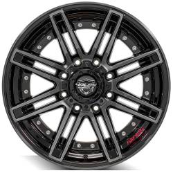 4PLAY - 4PLAY Wheels 4P08-20100-8180-24BBT 4P08 20x10 8x180 -24mm Gloss Black/Machine - Image 2