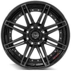 4PLAY - 4PLAY Wheels 4P08-22100-8170-24BBT 4P08 22x10 8x170 -24mm Gloss Black/Brushed - Image 2