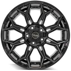 4PLAY - 4PLAY Wheels 4P83 20x10 5x5.0/5.5 -18mm Black/Machine 4P83-20100-5D55-18BBT - Image 2
