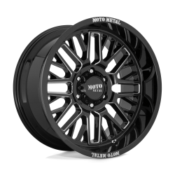Moto Metal - Moto Metal MO802 WARLOCK 20x9 6x135 18mm Gloss Black/Milled MO80229063318 - Image 1