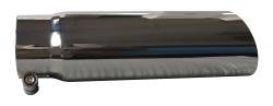 SpeedFx - SpeedFX 302S Exhaust Tip 3" Inlet 3.5" Outlet Polished SS Angled Cut 12" - Image 1
