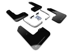 Rally Armor - Rally Armor MF57-UR-BLK/GRY Black Mud Flap Grey Logo - Image 1