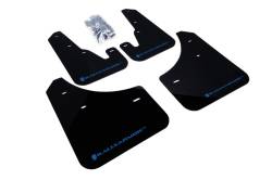 Rally Armor - Rally Armor MF9-UR-BLK/BL Black Mud Flap Blue Logo - Image 1