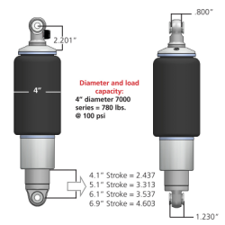 Ridetech - Ridetech 21140701 Rear Shockwave HQ 7000 14.2"/10.75" Bearing/Bar Pin Pair - Image 2