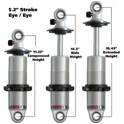 Ridetech - Ridetech 24159901 Shock Coilover Gas 16.425" Ext 11.225" Col Eyelet/Eyelet - Image 2