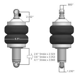Ridetech - Ridetech 21140101 Front Shockwave HQ 1000 Adj Monotube Bearing Mounts Pair - Image 2