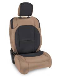 PRP - PRP B040-04 Black/Tan Front Seat Covers for Jeep JL 4DR & JT Gladiator Rubicon - Image 1