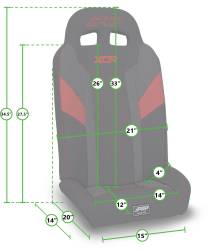 PRP - PRP A8018-PORXP-201 Fold Flat Rear Suspension Seats Pair for Polaris RZR PRO XP4 - Image 2