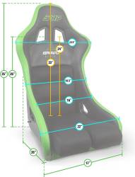 PRP - PRP A4502-260 Black & Blue Bravo FIA Composite Race Seat - Image 2