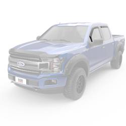 EGR - EGR 573471 Fr/Rr In-Channel Window Visors Smoke 15-24 F150/Super Duty Ext - Image 2