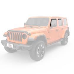 EGR - EGR 575255 Fr/Rr In-Channel Window Visors Black for 18-24 Jeep JL/JT 4DR - Image 2