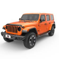 EGR - EGR 575255 Fr/Rr In-Channel Window Visors Black for 18-24 Jeep JL/JT 4DR - Image 4