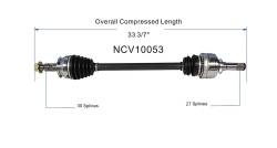 GSP - GSP NCV10053 10-15 Chevy Camaro Left Rear CV Axle Assembly - Image 6