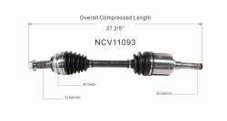 GSP - GSP NCV11093 Front Left CV Axle Assembly for 12-14 Ford Edge 2.0 - Image 6