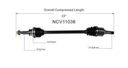 GSP - GSP NCV11036 Ford/Lincoln Left Rear CV Axle Assembly - Image 6