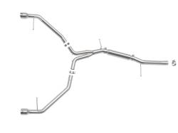 aFe Power - aFe 49-36419-P 3-2.5" SS Axle-Back Exhaust System for 17-19 Audi A4 2.0L - Image 4