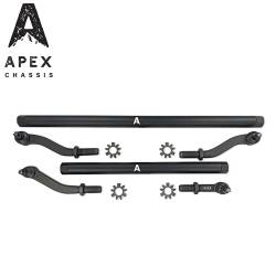 Apex Chassis - Apex Chassis KIT135-YesFlip Tie Rod & Drag Link Assembly Black Aluminum for JK - Image 1