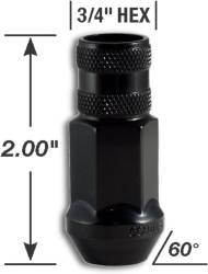 Gorilla Automotive - Gorilla Automotive 45038BC-20 Black 12x1.5 Open End Lug Nut Chrome Finish 20Pc - Image 1
