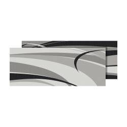 Faulkner - Faulkner 53011S 9x18 Mat Mod Swish Black/Grey Floor Mat Carpet Liner - Image 1
