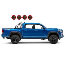 Black Horse Off Road - Black Horse RB005SS-PLR Classic Roll Bar w/7.0" Red LED SS for Canyon/Colorado - Image 1