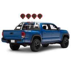 Black Horse Off Road - Black Horse RB007SS-PLR Classic Roll Bar w/7.0" RED LED SS for 05-21 Frontier - Image 1