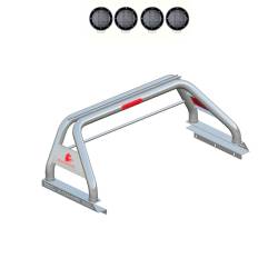 Black Horse Off Road - Black Horse RB09SS-PLFB Classic Roll Bar w/5.3" LED's for 20-25 Jeep Gladiator - Image 1