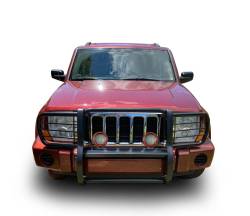 Black Horse Off Road - Black Horse 17A081000MA-PLFR Black Grille Guard w/LED for 06-10 Jeep Commander - Image 2