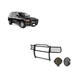 Black Horse Off Road - Black Horse 17BH23MA-PLB Black Grille Guard w/LED for Dodge Dakota & Durango - Image 1
