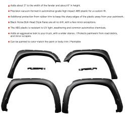 Black Horse Off Road - Black Horse FF-TOTUL-SM-PKT Fender Flares Black for 14-21 Tundra 67/79/98" - Image 2