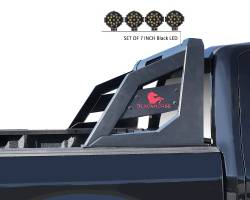 Black Horse Off Road - Black Horse ARB-NIFRB-PLB Amour Roll Bar Kit 7.0" LED's Black for 05-21 Frontier - Image 2