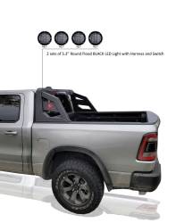 Black Horse Off Road - Black Horse ARB-NIFRB-PLFB Amour Roll Bar Kit 5.3" LED's for 05-21 Frontier - Image 2